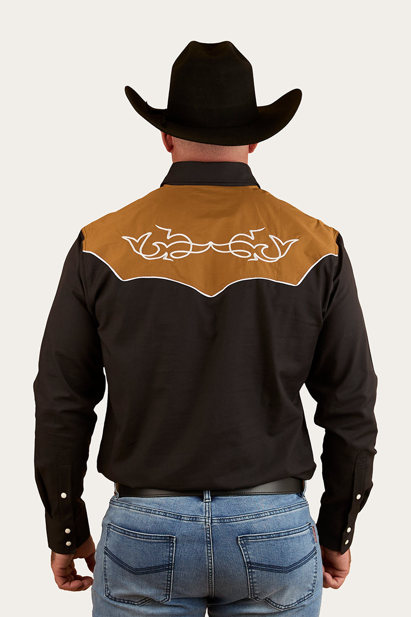 Franklin Mens Western Shirt - Charcoal