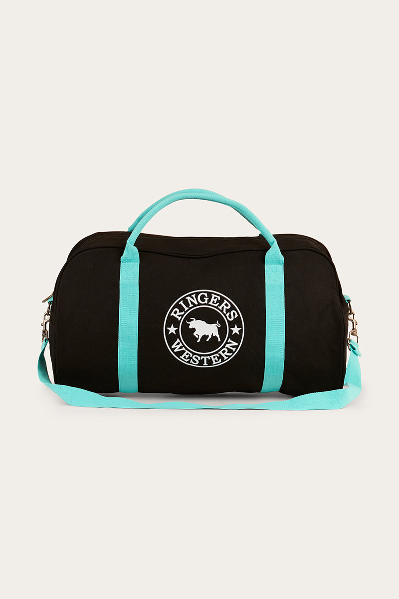 Gundagai Duffle Bag - Black / Turquoise