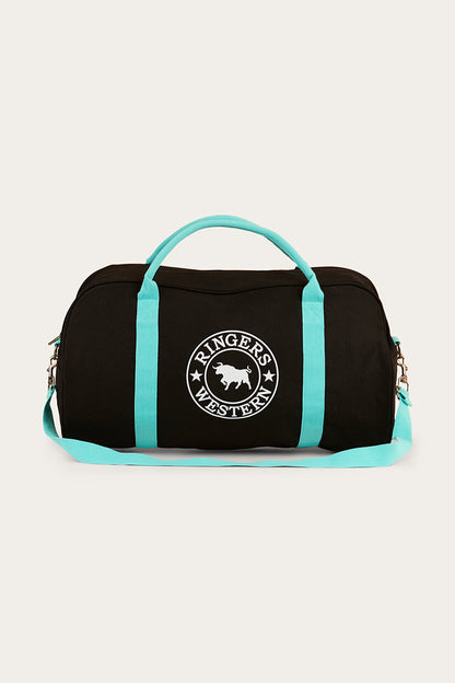 Gundagai Duffle Bag - Black / Turquoise