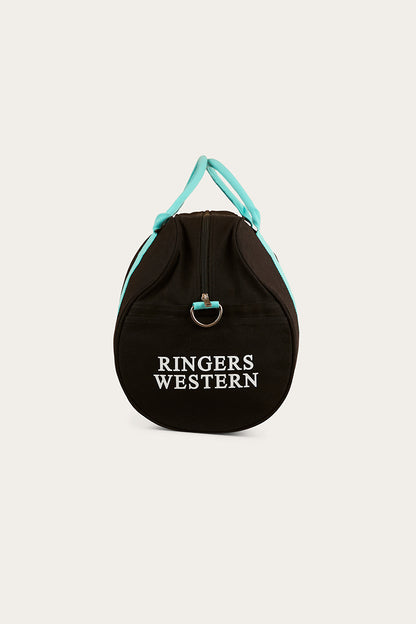 Gundagai Duffle Bag - Black / Turquoise