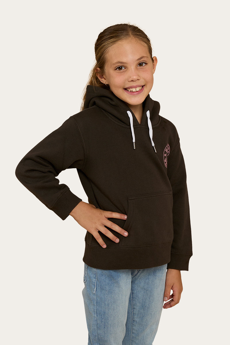 Signature Bull Kids Pullover Hoodie - Charcoal/Rosey