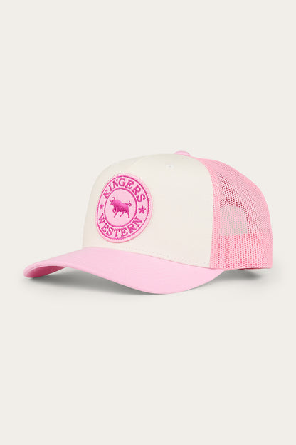 Signature Bull Kids Trucker Cap - Pastel Pink