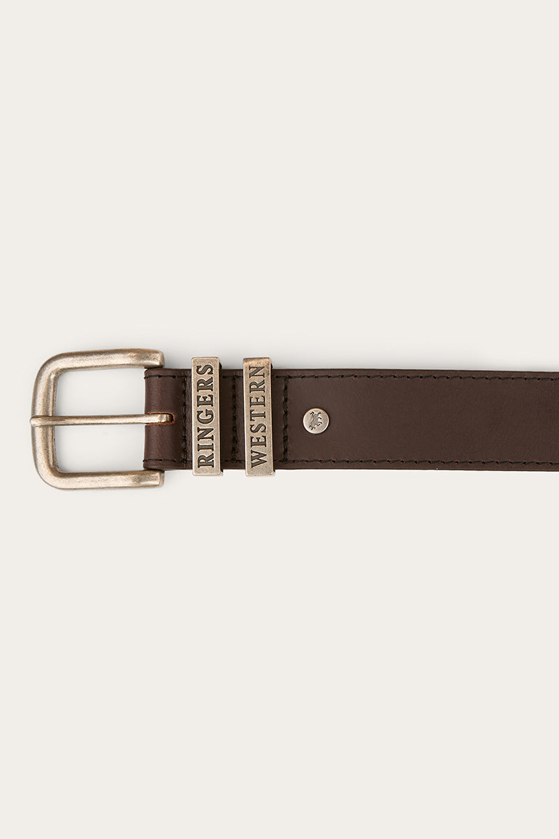 James Belt - Dark Brown / Silver