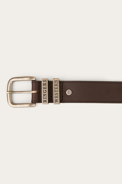 James Belt - Dark Brown / Silver