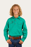 Ord River Kids Half Button Work Shirt - Green