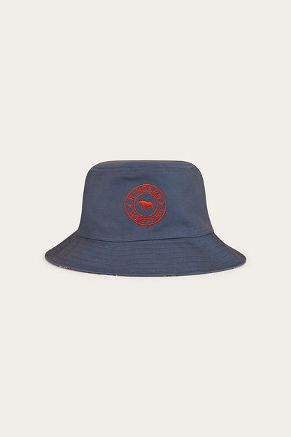 Mini Cowboy Kids Reversible Bucket Hat - Yale Blue