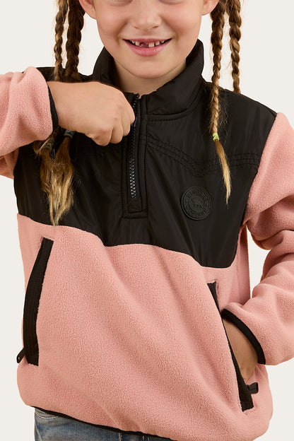 Winton Kids 1/4 Zip Crew Neck Fleece - Dusty Pink