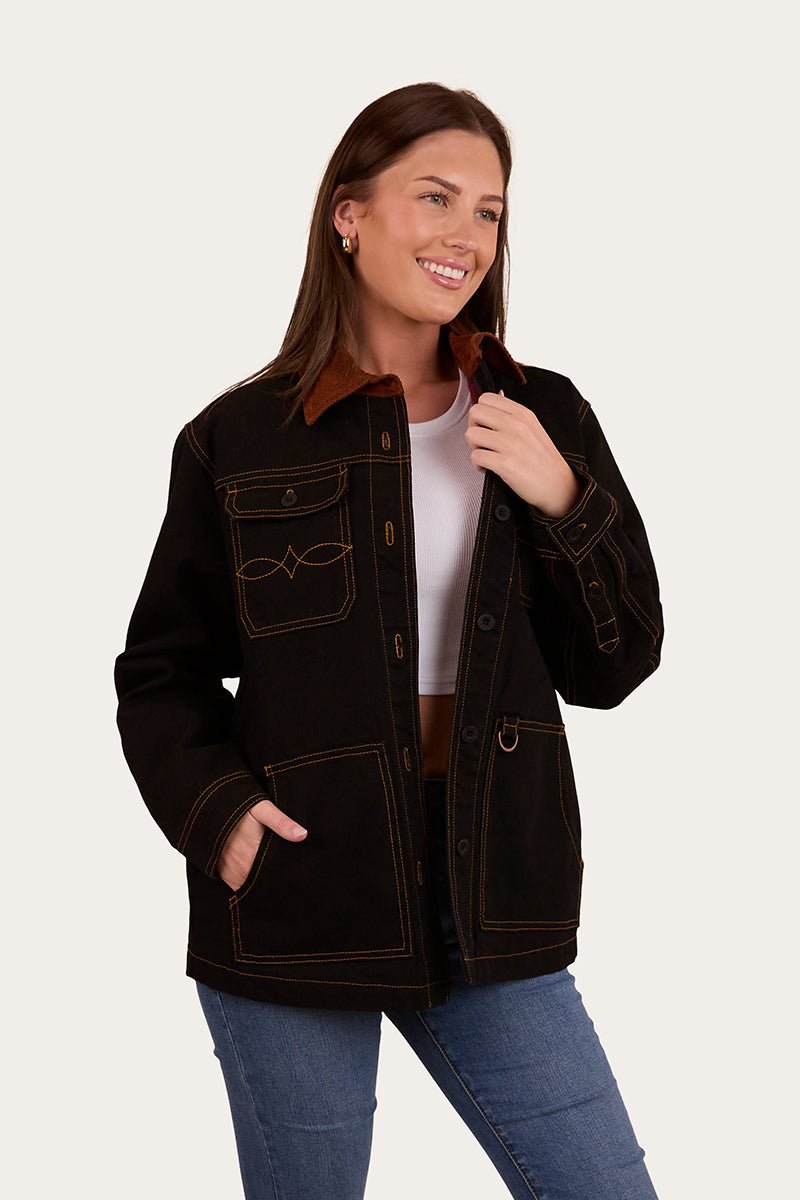 Leighton Womens Overshirt - Washed Black