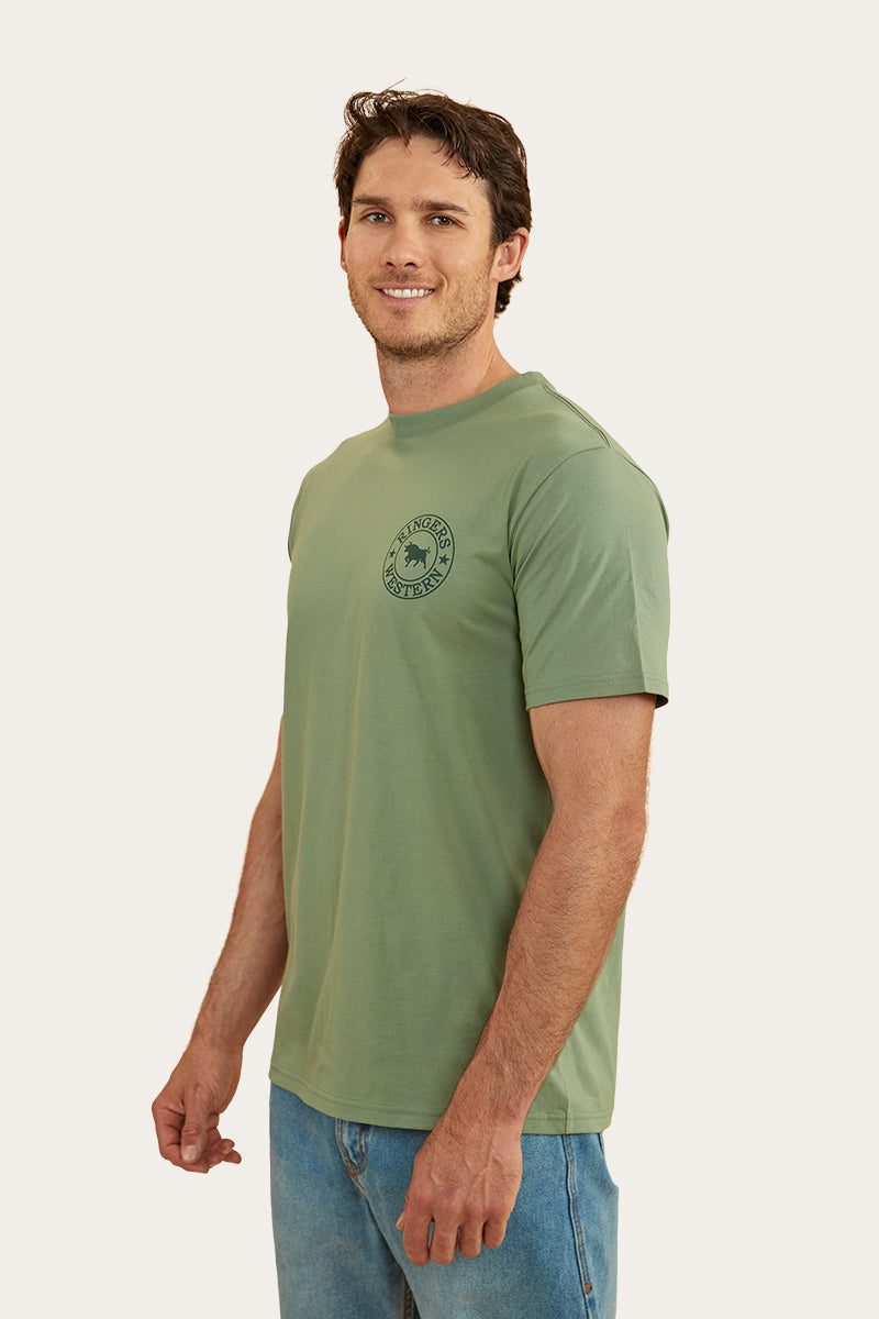Signature Bull Mens Classic Fit T-Shirt - Leaf/Pine