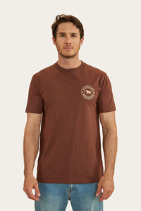 Signature Bull Mens Classic Fit T-Shirt - Chocolate/Dark Sand