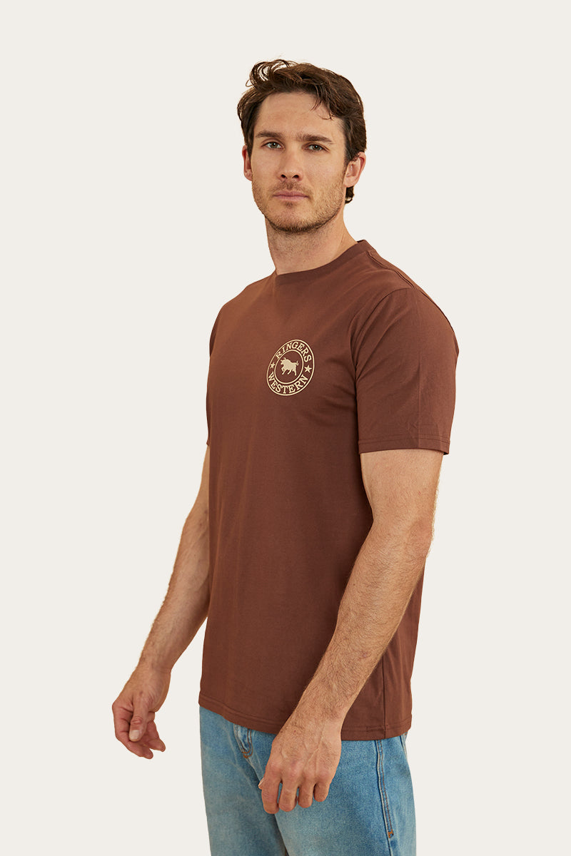 Signature Bull Mens Classic Fit T-Shirt - Chocolate/Dark Sand