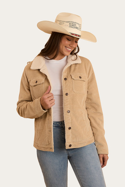 Mayfield Womens Cord Jacket - Dark Sand