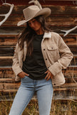 Mayfield Womens Cord Jacket - Dark Sand