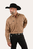 King River Mens Full Button Work Shirt - Clay