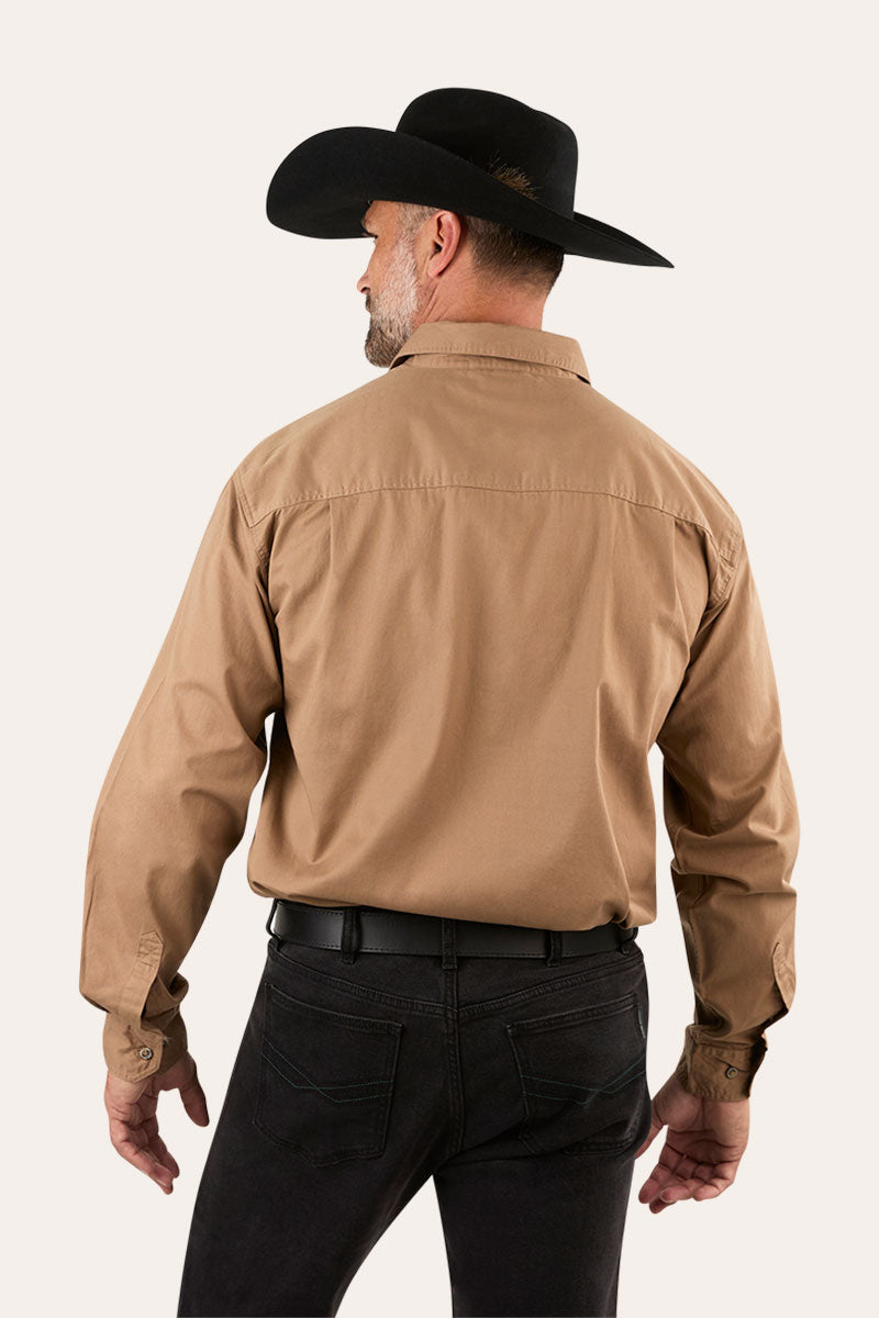 King River Half Button Work Shirt - Clay