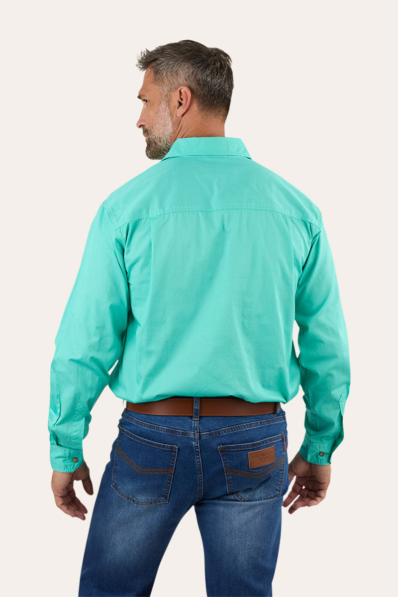 King River Half Button Work Shirt - Mint