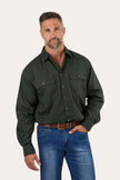 King River Mens Full Button Work Shirt - Cargo Khaki