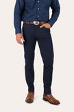 Burke Mens Tapered Slim Leg Jeans - Dark Blue