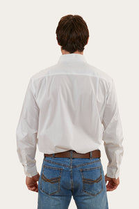 Longreach Mens Plain Dress Shirt - White