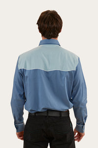 McGraw Mens Western Shirt - Blue