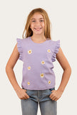 Milana Girls Rib Top - Violet