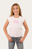 Milana Girls Rib Top - White