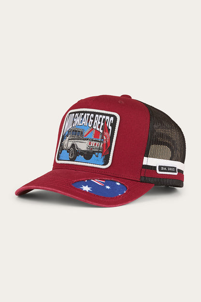 Mud Sweat Beers Deep Fit Trucker Cap - Maroon
