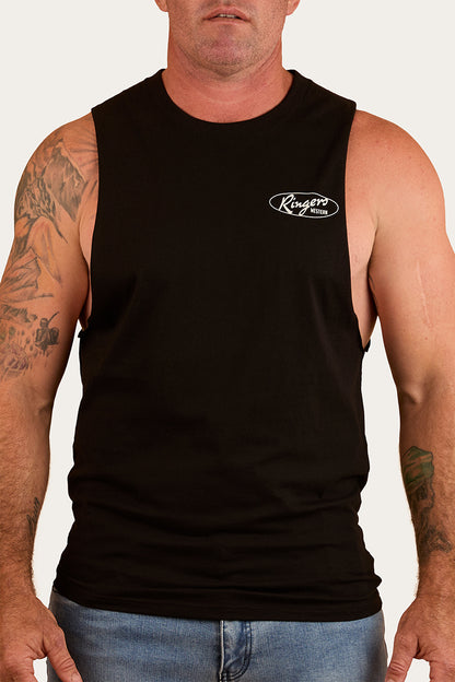 Mud Sweat Beers Mens Muscle Tank - Black