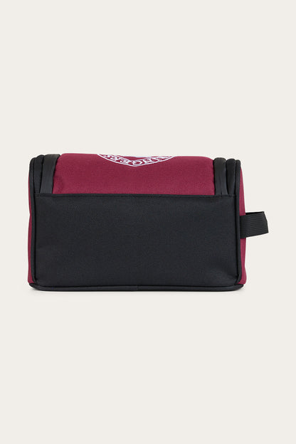 Occy Toiletry Bag - Burgundy / Black
