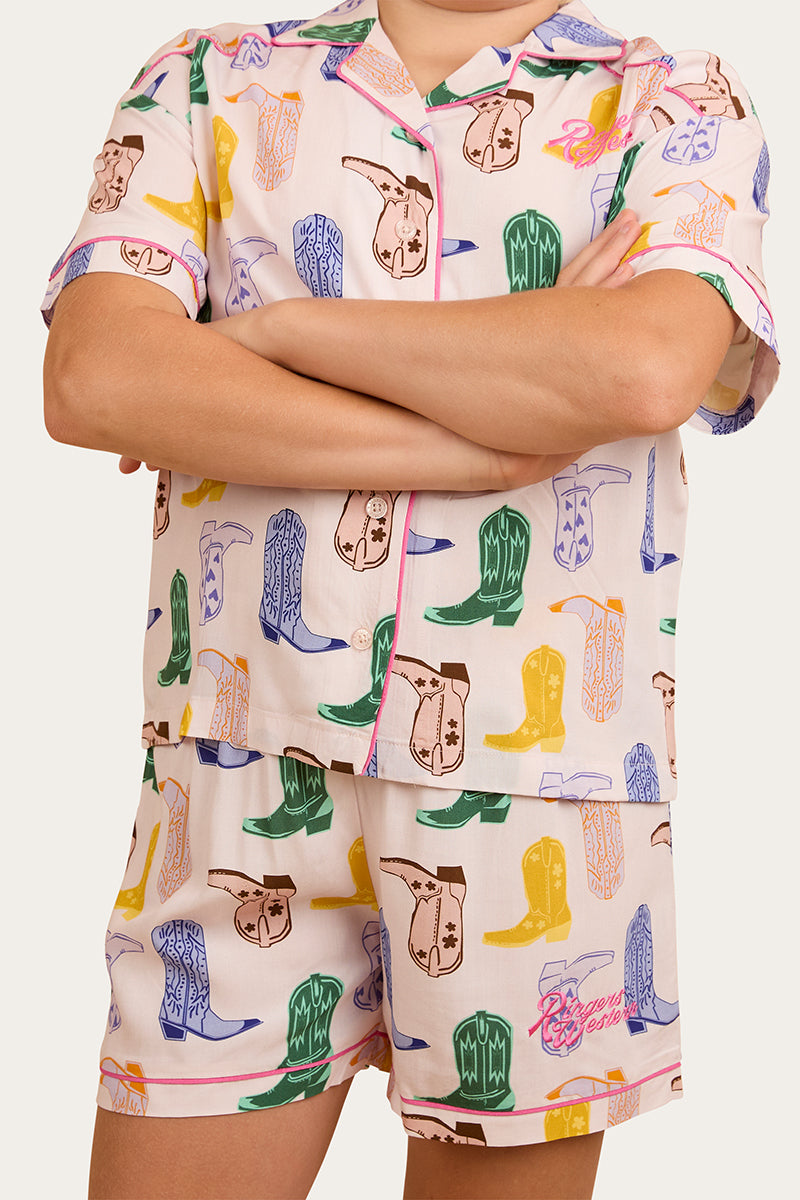 Bianca Kids Short Pyjama Set - Barely Pink