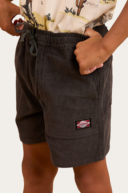 Ronan Boys Corduroy Walk Short - Charcoal