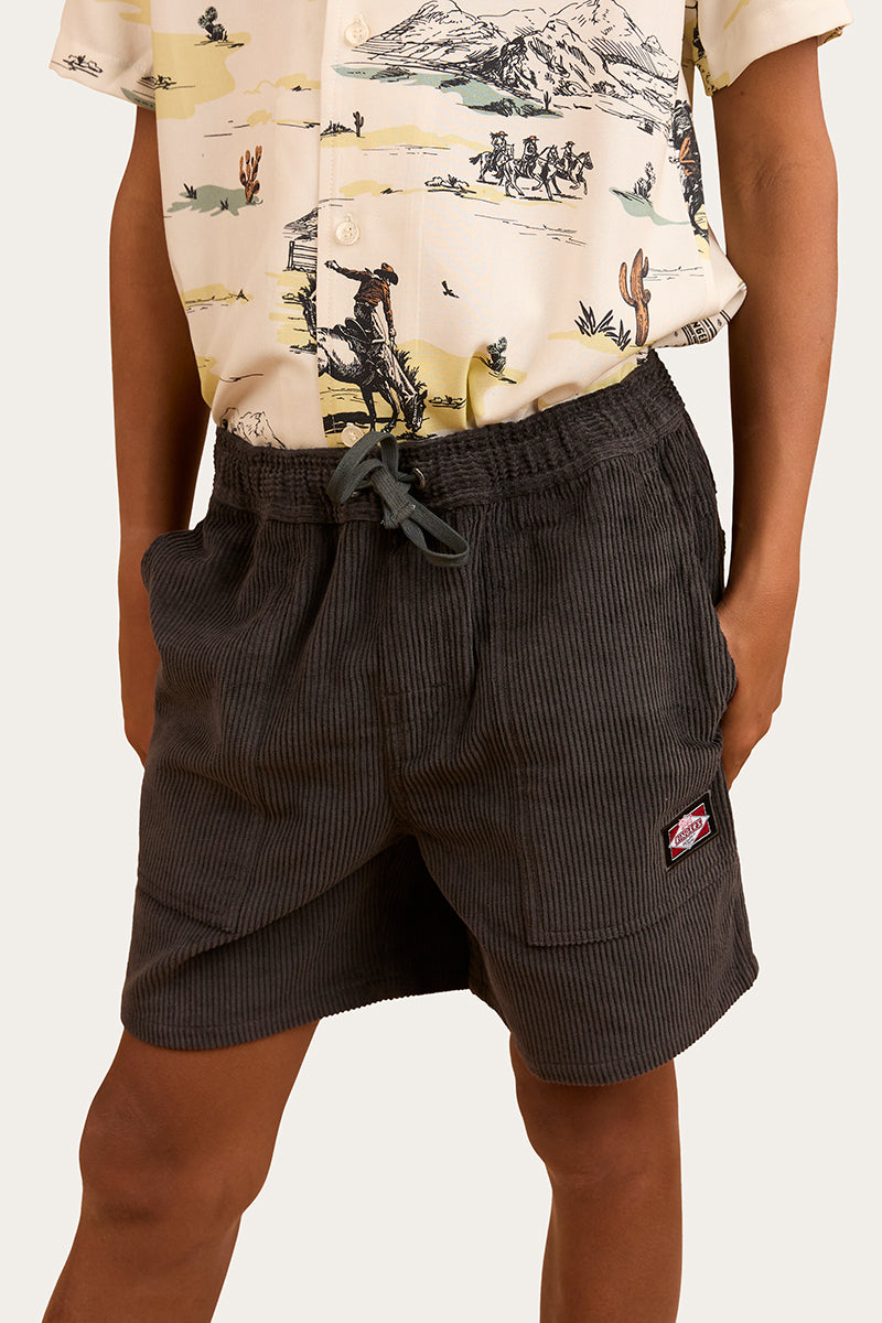 Ronan Boys Corduroy Walk Short - Charcoal