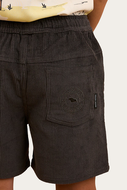 Ronan Boys Corduroy Walk Short - Charcoal