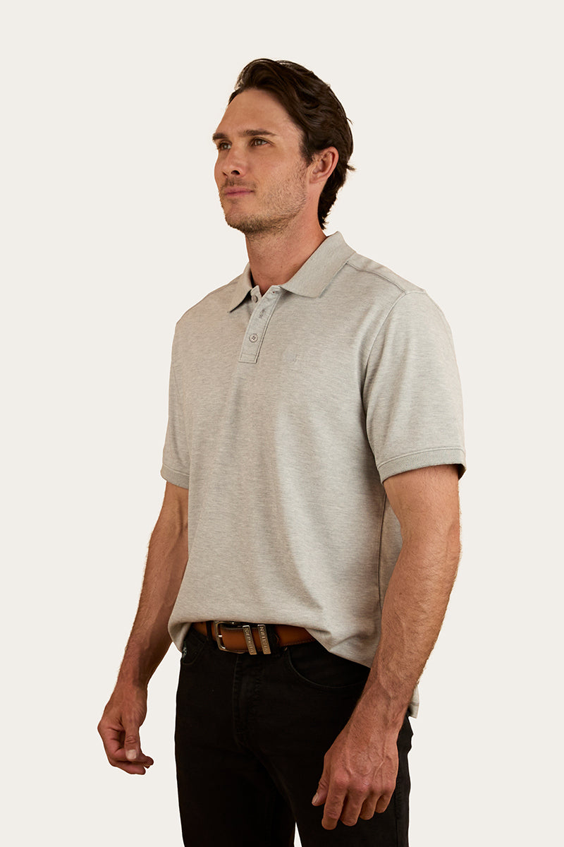 Tech Mens Polo - Grey Marle