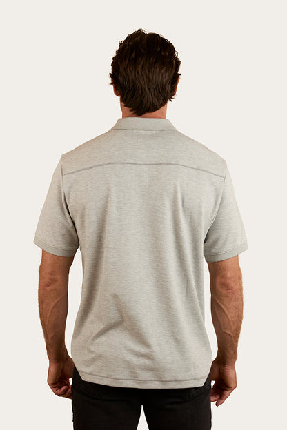 Tech Mens Polo - Grey Marle