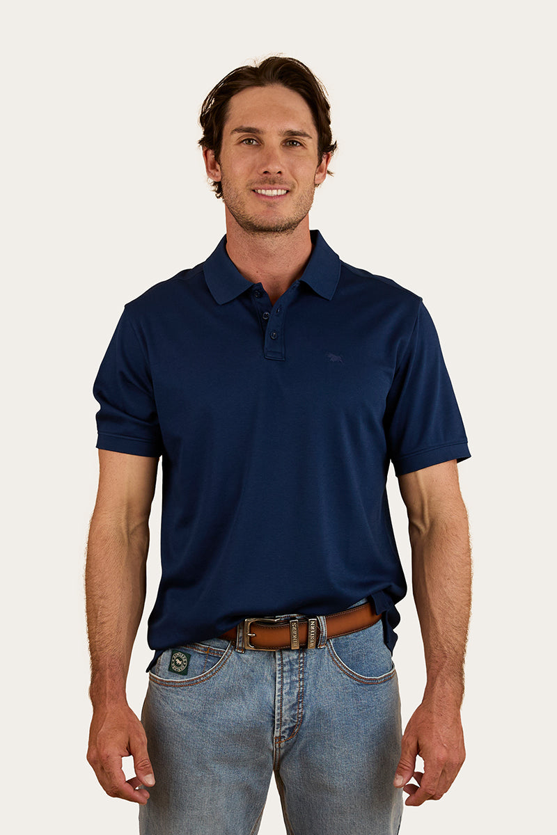 Tech Mens Polo - Navy