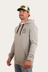 Signature Bull Mens Pullover Hoodie - Grey Marle/Black