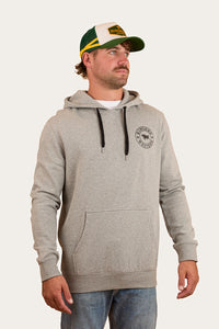 Signature Bull Mens Pullover Hoodie - Grey Marle/Black