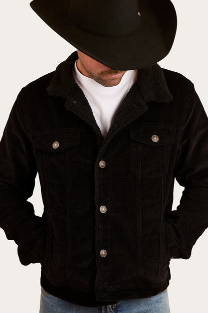 Milawa Mens Corduroy Jacket - Black