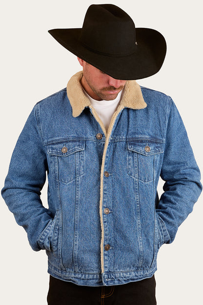 Milawa Mens Jacket - Mid Wash Blue