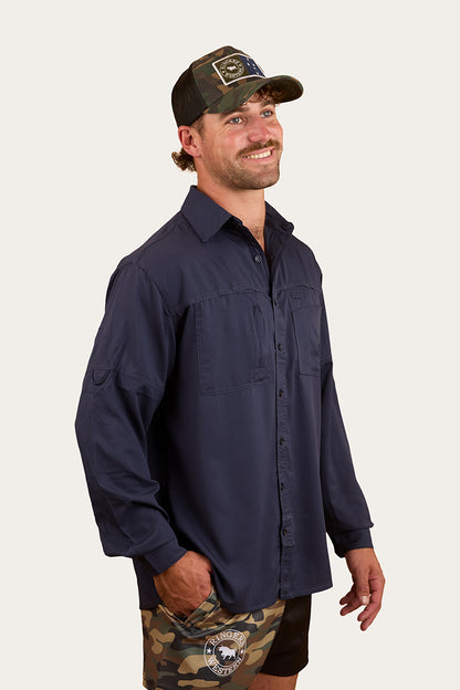Bennetts Unisex Fishing Shirt - Navy