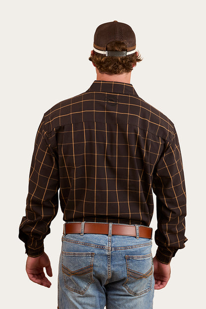 Richmond Mens Full Button Work Shirt - Charcoal