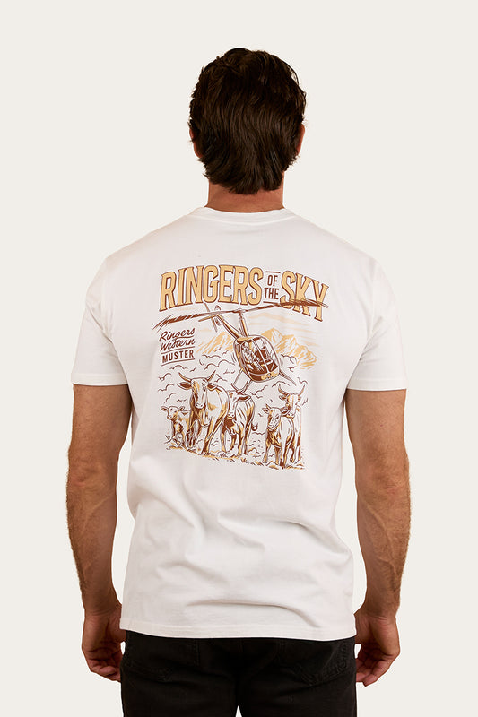 Ringers Of The Sky Mens Stock Fit T-Shirt - White