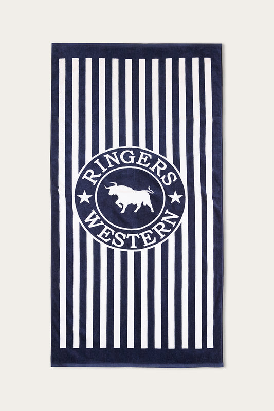 Ringers Stripe Towel - Navy