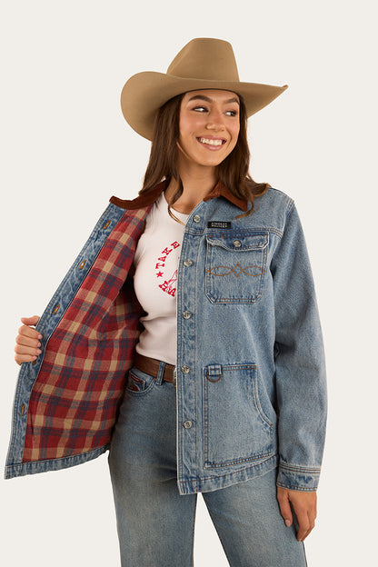 Rosebrook Womens Overshirt - Light Wash Blue