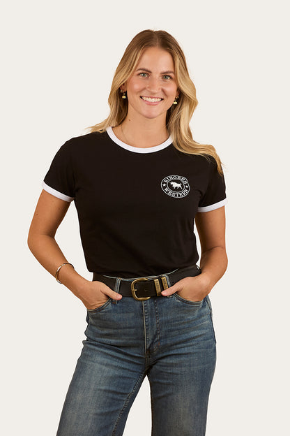 Signature Bull Ringers T-Shirt - Black / White