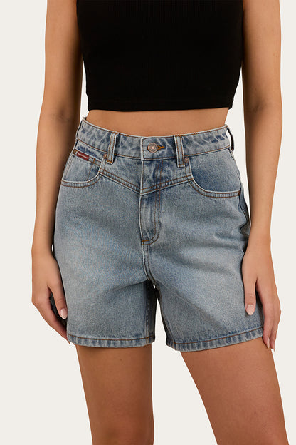 Saige Womens Denim Short - Light Wash Blue