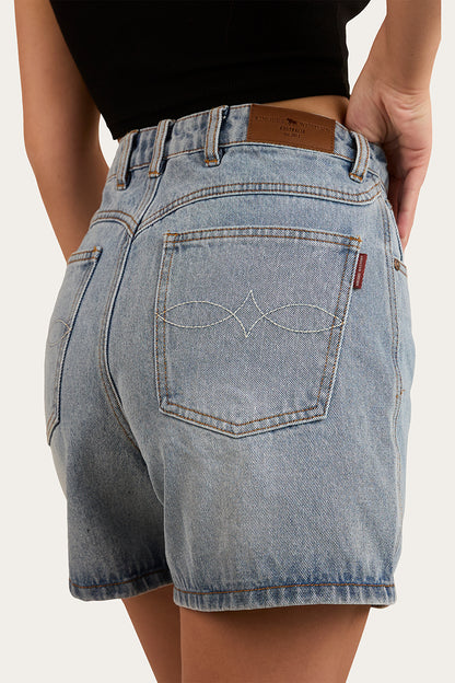 Saige Womens Denim Short - Light Wash Blue