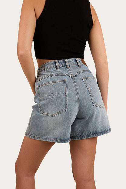 Saige Womens Denim Short - Light Wash Blue