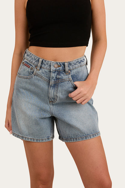 Saige Womens Denim Short - Light Wash Blue